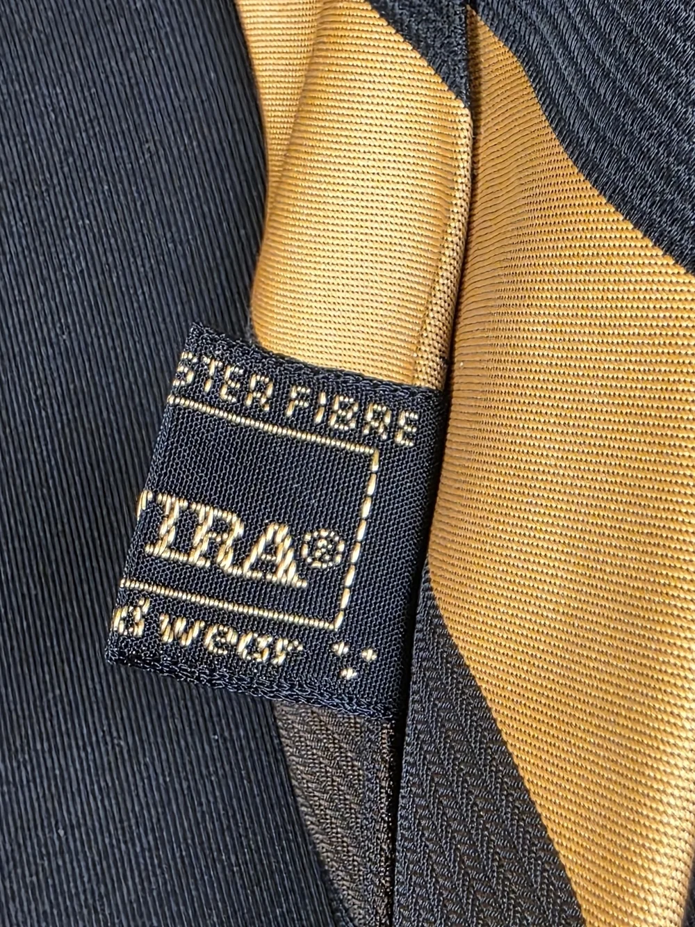 Towncraft Gold Black Striped Tie 3” Classic 90s Retro